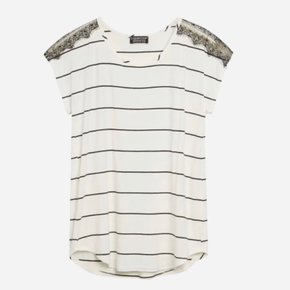 Papermoon Kayli Lace Shoulder Knit Top